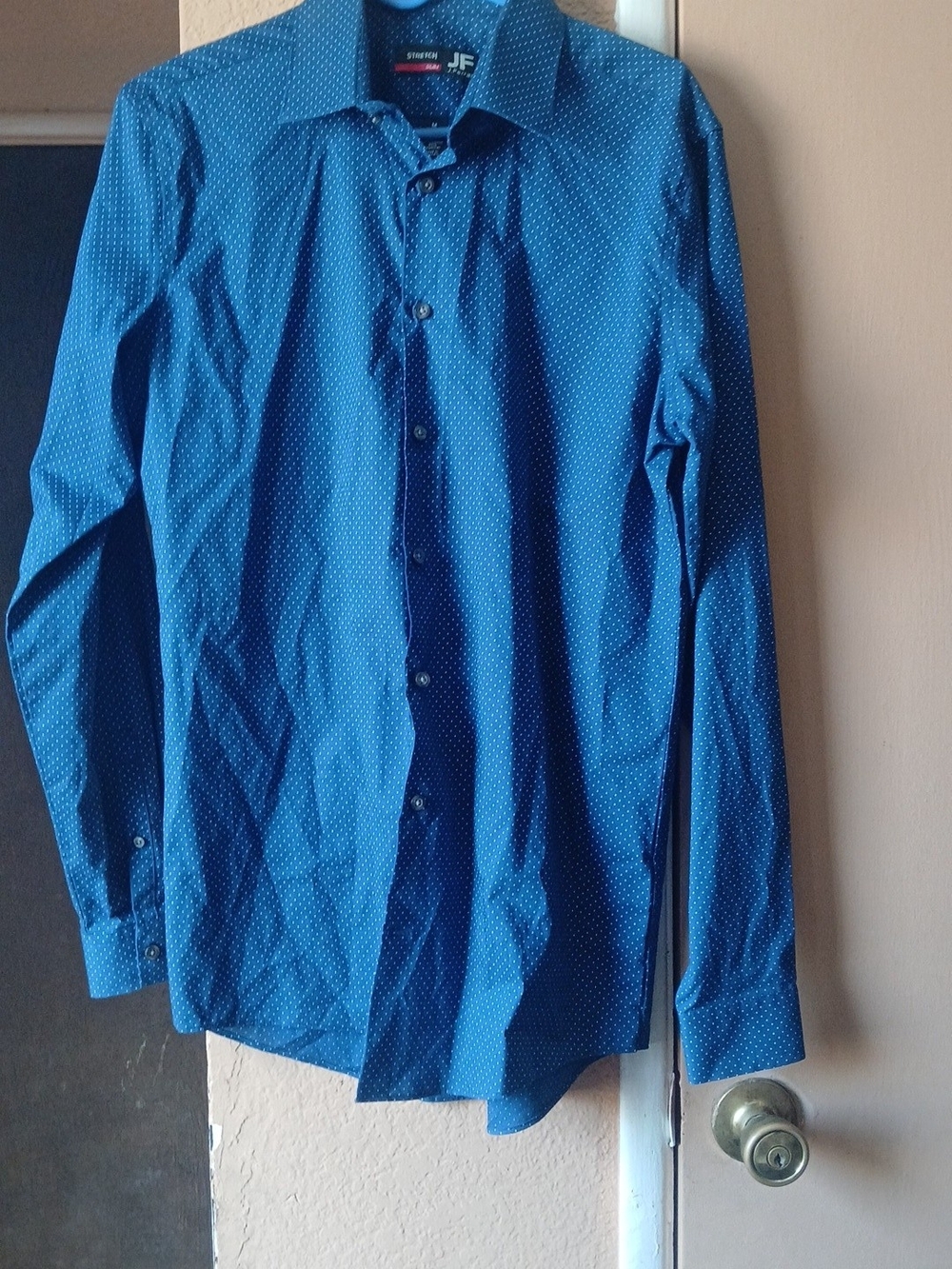 jf j.ferrar Blue Microdot Button-Down Shirt